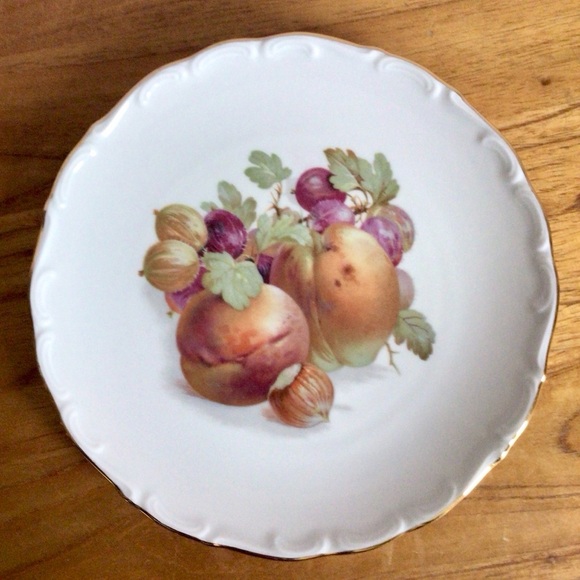 Vintage Bavaria Schumann Arzberg Fruit Motif Porcelain Plates - Set of 2 - Picture 7 of 11